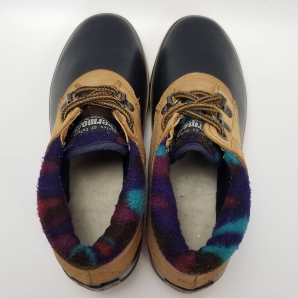 Nine West Duck Boot O-Brynadn Brown Black Lace Up Rubber Padded Collar Size 6M - Picture 5 of 12